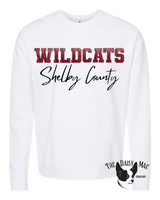Your Shelby County Wildcats Faux Sequined Sweatshirt