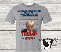 Trump 2024 Mug Shot Indictments make me want him more T-Shirt