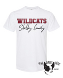 Shelby County Wildcats Faux Sequined T-Shirt