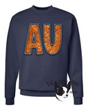 Faux Sequined Auburn Sweatshirt