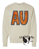 Faux Sequined Auburn Sweatshirt