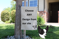 Custom Garden Flag with Wrought Iron Stake and or extra flag