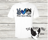 Peace Love huskies T-Shirt