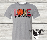 Love Wildcats Basketball T-Shirt